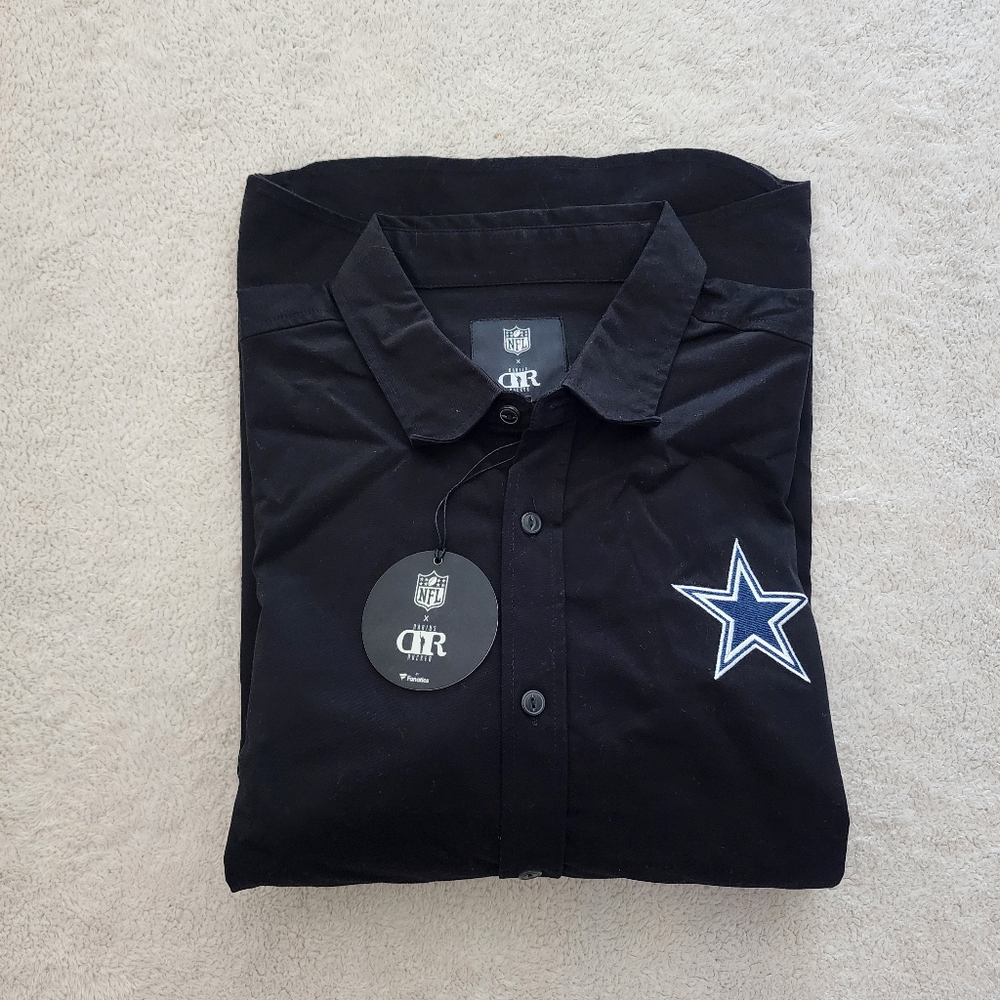 Dallas Cowboys x Darius Rucker Twill L/S Button-Up Shirt, Men XL, NWT - Black - Picture 11 of 11